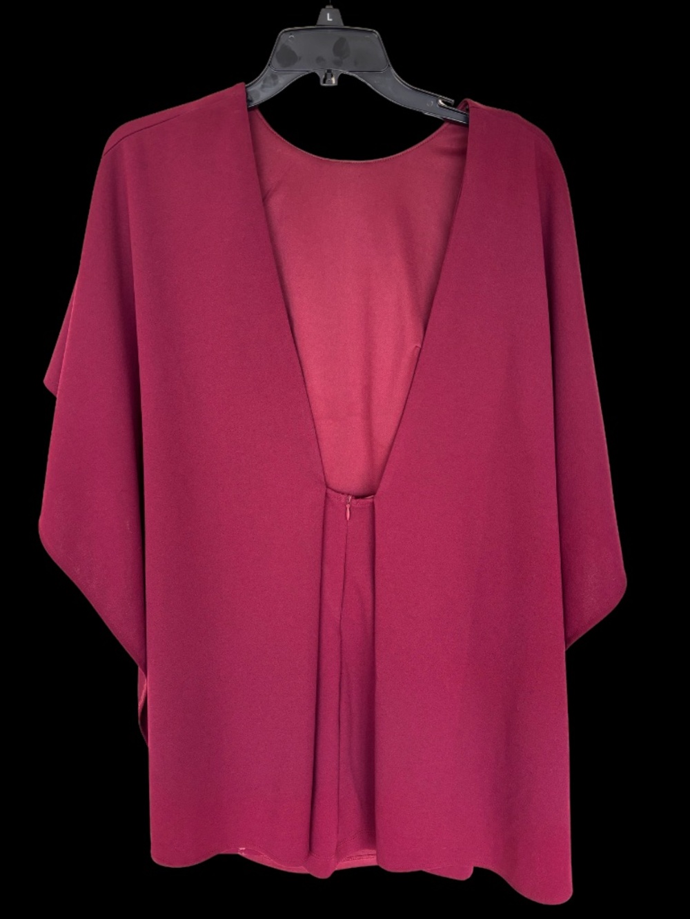 Lulus Burgundy Satin Open Back Dress | XS | Wedding Guest - Picture 3 of 4